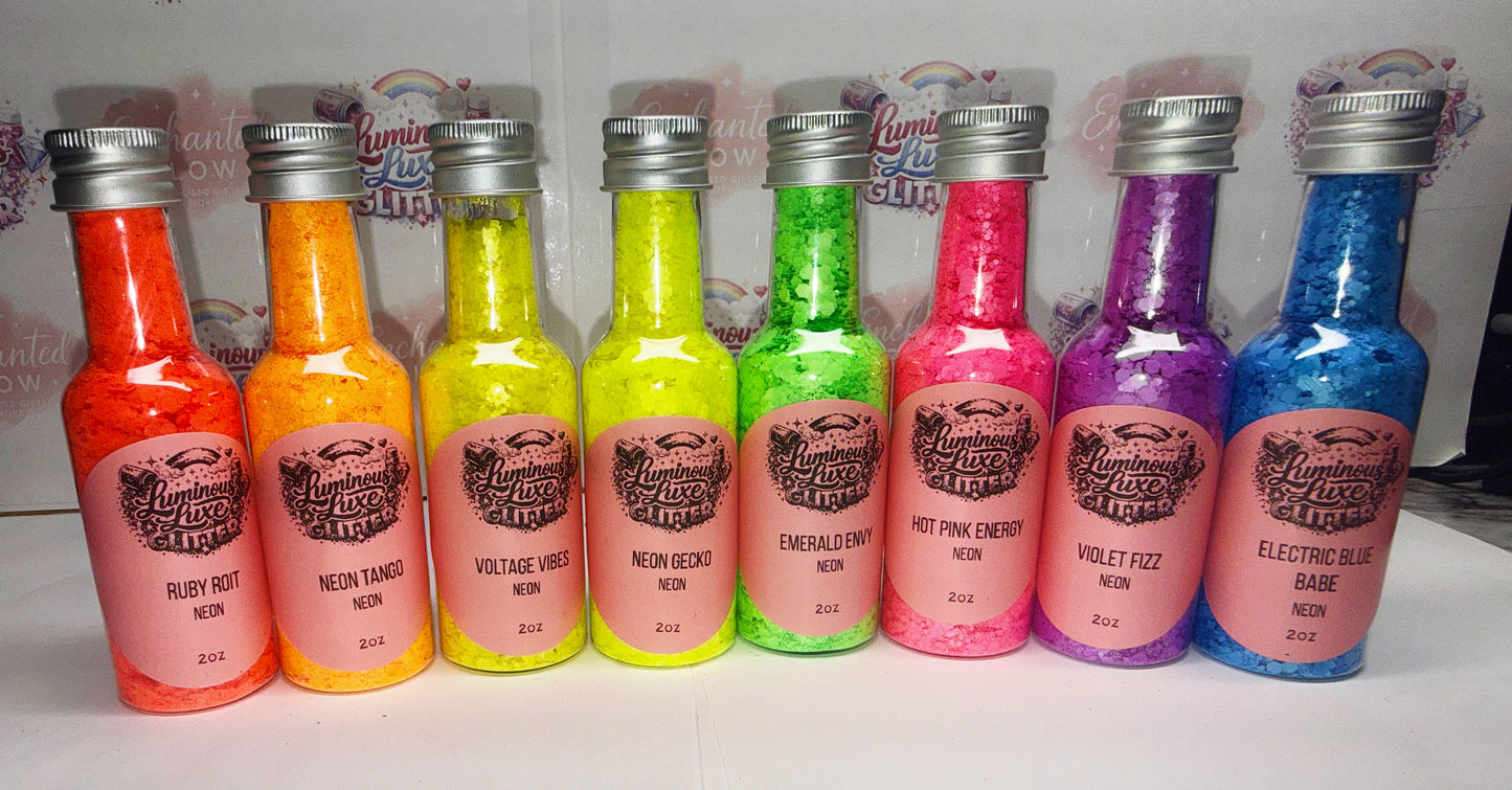🌈 Neon Glitter Bottles 🌈